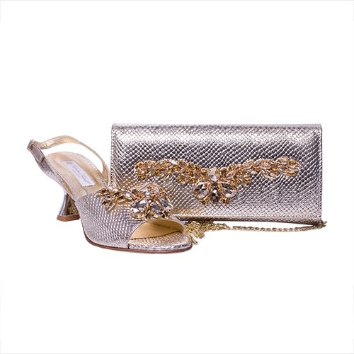 Valentina Sentell Shoe And Bag Gold Konga Online Shopping