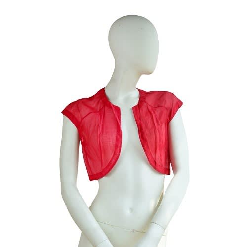Ladies red bolero jacket best sale