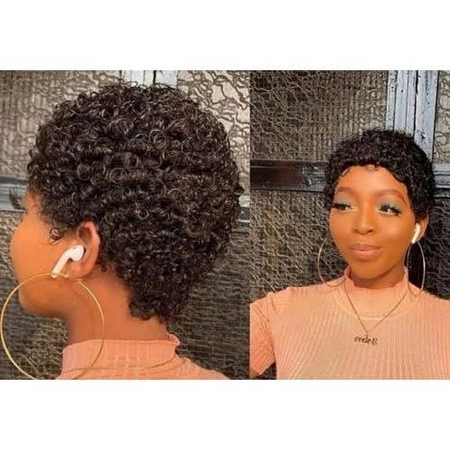 Ladies Short Jerry Curl Hair Wig Konga Online Shopping