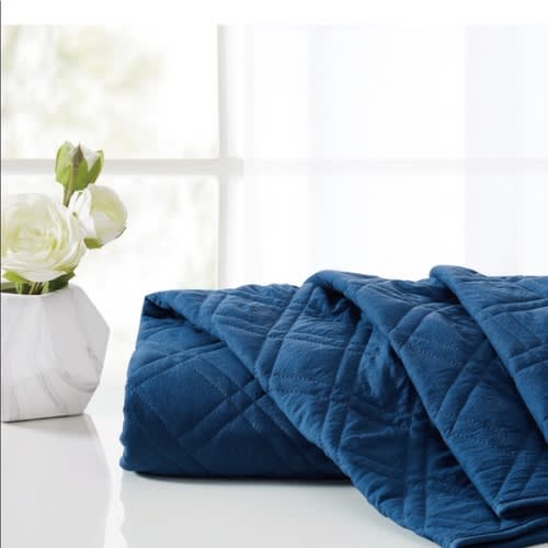 London Fog Oversized Reversible Throw Navy Konga Online Shopping