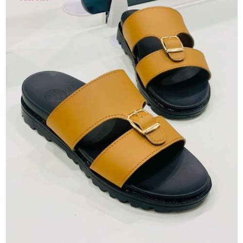 Men Cover Pattern With Buckle Double Insole Leather Palm Slippers Konga Online Shopping