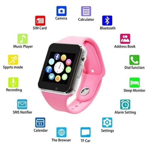A1 Smartwatch With Sim And Memory Card Slot Pink Konga Online Shopping