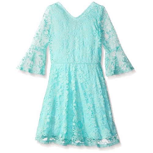 As U Wish Big Girls Allover Lace Bell Sleeve Dress Konga Online Shopping