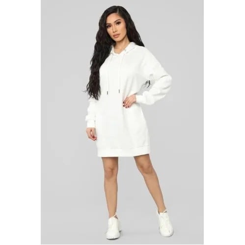 Fashion Geneve Short Hoodie Gown Sweatshirt White Konga Online Shopping