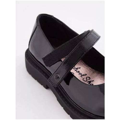 George Wide Fit Patent School Shoes Black Konga Online Shopping