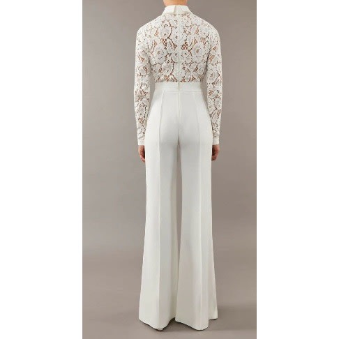 White lace top jumpsuit 2025