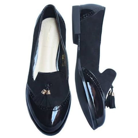 Ladies Slip on Flat Shoes Black Konga Online Shopping