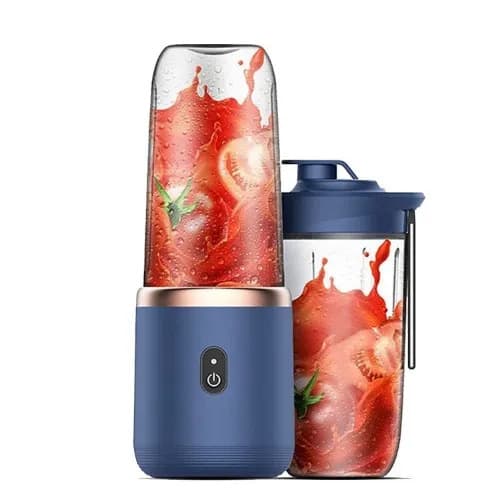 USB Rechargeable Fruit Juicer With Double Cups 1200mAh 6 Blades Konga Online Shopping