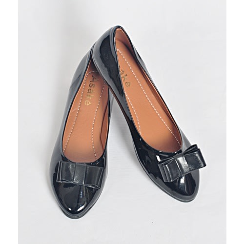 Asake Ladies Corporate Flat Shoe Black Konga Online Shopping