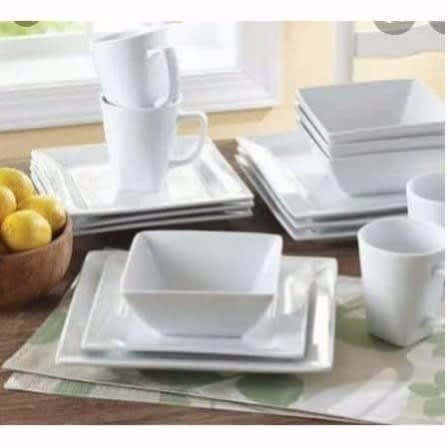 Better Homes Gray Square Plates SET OF BETTER HOMES GARDENS DARK