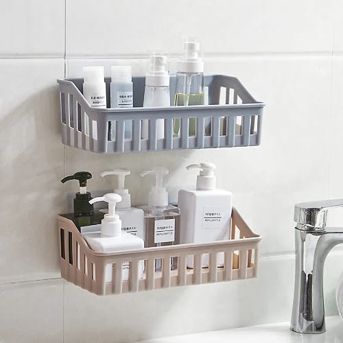 Multi purpose Punch Free Self Adhesive Wall Shelf 2 Pieces Konga Online Shopping