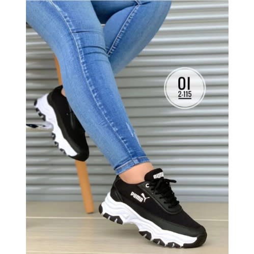 Ladies Lace Up Sneakers Black White Konga Online Shopping