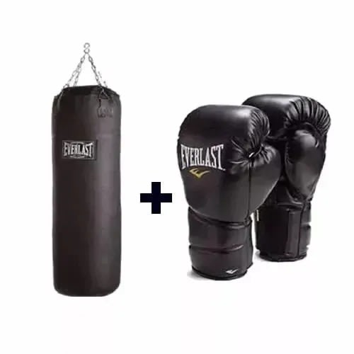 Everlast punching bag and gloves store