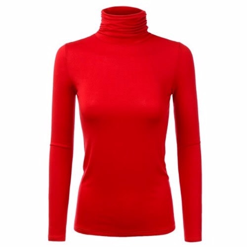 Turtle neck red top online