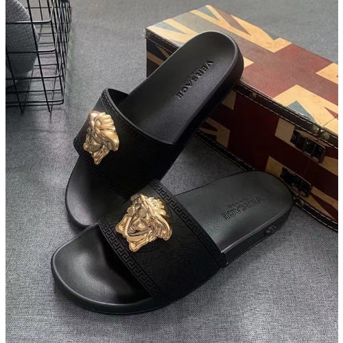 Versace mens slides discount