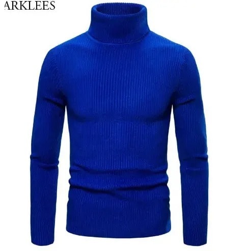 Royal blue turtleneck mens shop