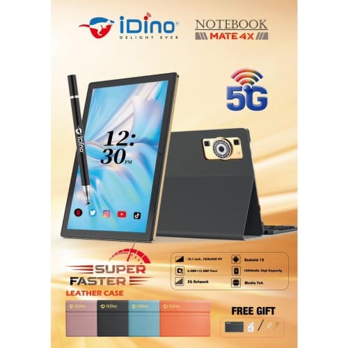 Idino Notebook Mate 4x 5G with Keyboard - 10.1" - 512GB ROM - 8GB RAM -  Dual SIM - 10000mAh | Konga Online Shopping