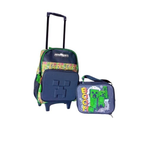 minecraft trolley school bag