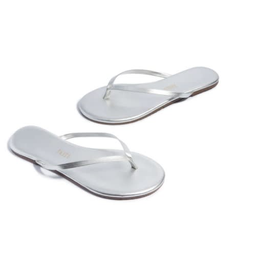 Ladies silver slippers on sale