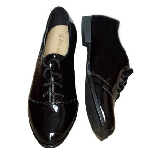 Unique Ladies Flat Shoe Black Konga Online Shopping