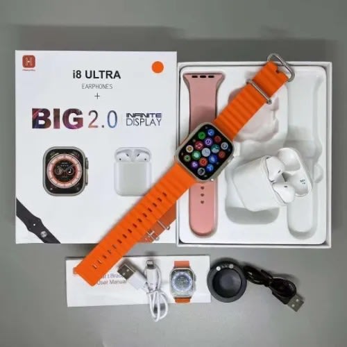 I8 Ultra Smart Watch Bluetooth Headset Dual Strap Series 8 Konga Online Shopping