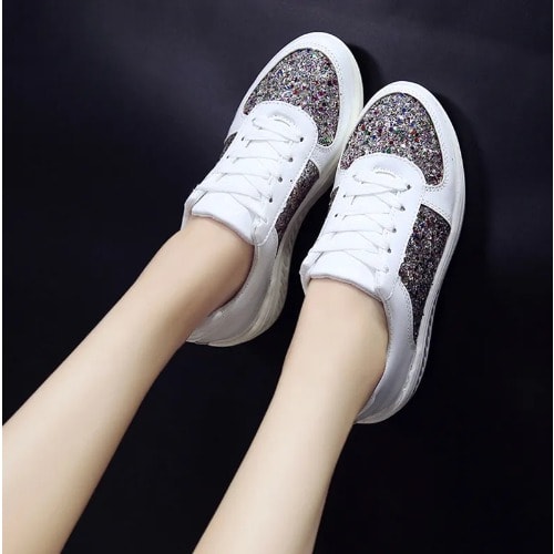 Female Sequined Sneakers White Konga Online Shopping