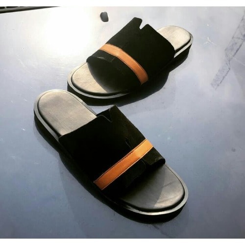 Black Suede Leather Slippers Konga Online Shopping