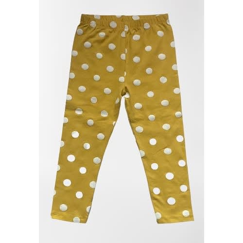 Yellow polka dot leggings online