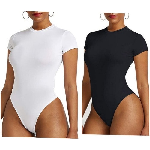 Black short sleeve bodysuit store