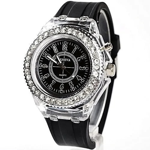 Front Quartz Wrist Watch Sports Waterproof Led Backlight Black Konga Online Shopping