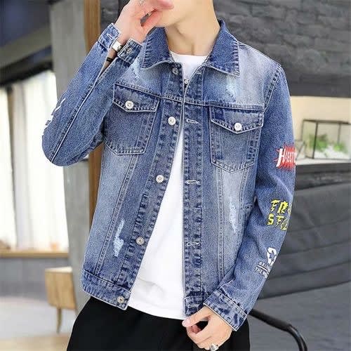Mens jean jacket designs cheap