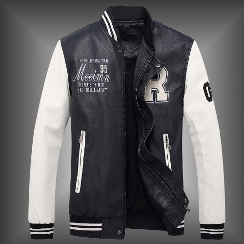 Varsity Men s Leather Baseball Jacket Konga Online Shopping