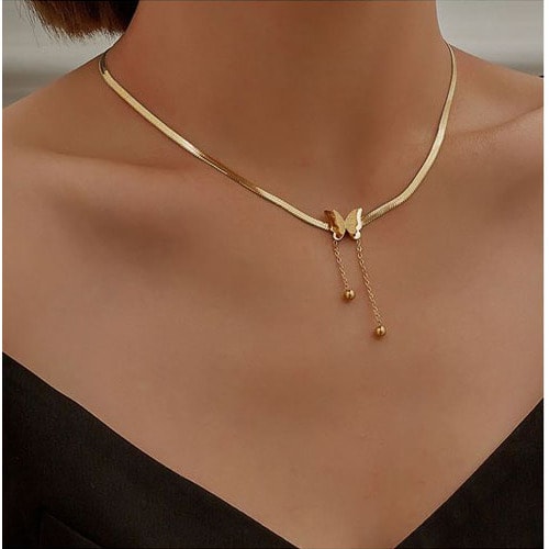 Stainless steel butterfly necklace new arrivals