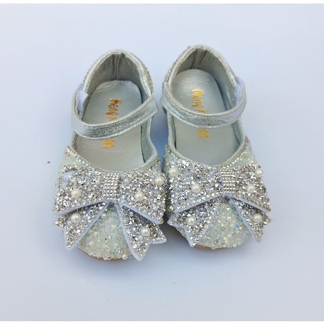 Silver beaded shoes on sale