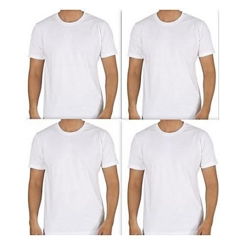 Fashion Front 4 In 1 Plain White Round Neck Polo Konga Online Shopping