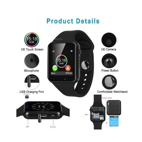 A1 gsm smart watch clearance