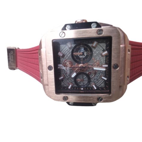 Hublot Chronograph Square Face Wristwatch Red Strap Konga Online Shopping