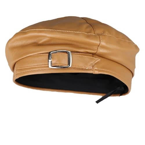 Pu Leather Beret Hat For Women Brown. Konga Online Shopping