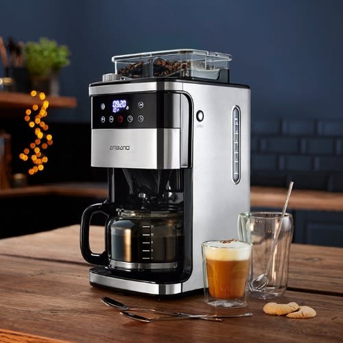 Coffee machine automatic grinder top