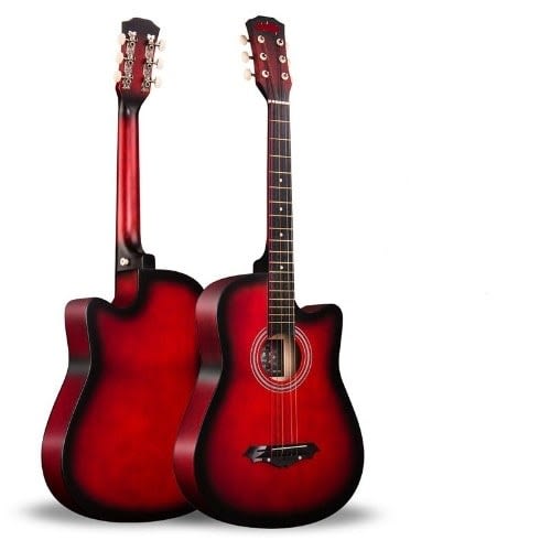 Acoustic Box Guitar With Bag And Strap Red Konga Online Shopping