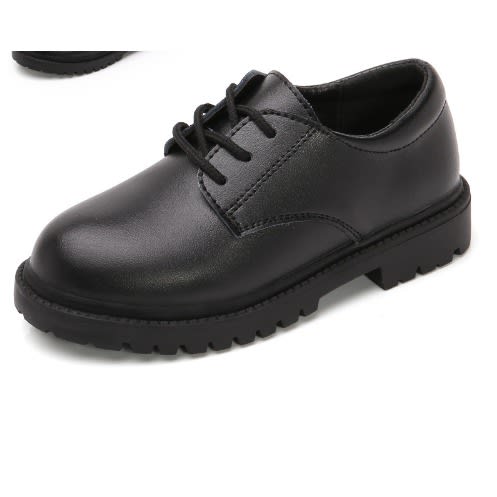 Black leather school trainers new arrivals