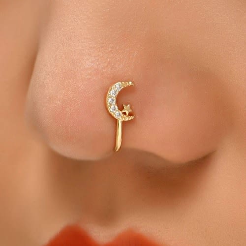 Moon shaped nose ring hotsell