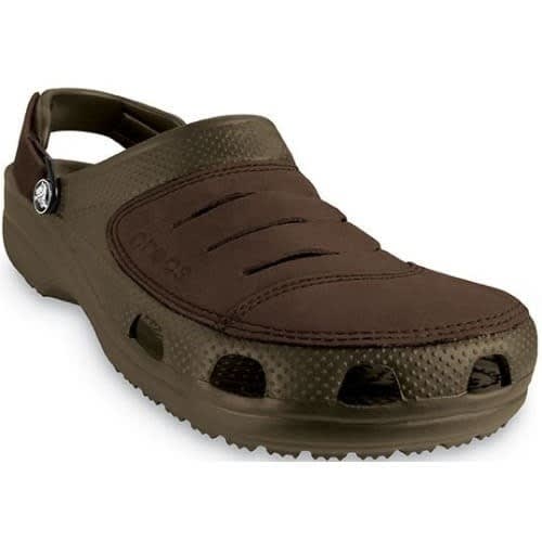 Mens brown leather crocs store