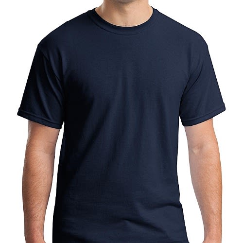 Men s Round Neck Basic T shirt Blue Konga Online Shopping