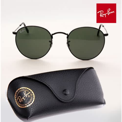 Round metal sunglasses black deals