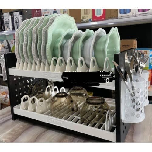 QASA 2 Tier Plastic Dish Drainer And Plate Rack Konga Online Shopping