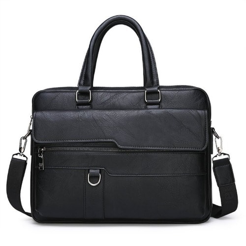 Men s Leather Business Bag Black Konga Online Shopping
