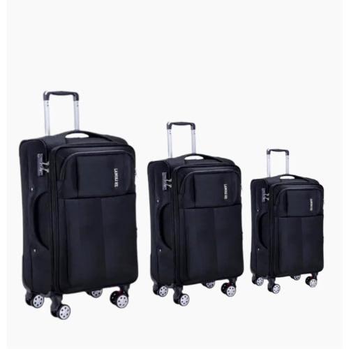 All Wheels Drive Hard Case Waterproof Luggage Boxes 3 Pieces Black Konga Online Shopping
