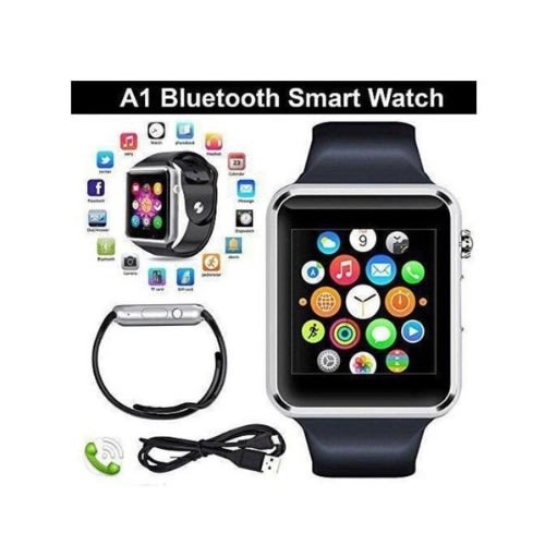 A1 Gsm Smartwatch With Sim And Memory Card Slots Black Konga Online Shopping