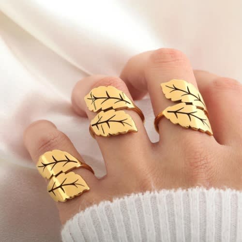 Leaf shaped ring shop